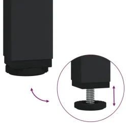 vidaXL - Consoletafel - Zwart - Bewerkt hout - 180x23x75 cm