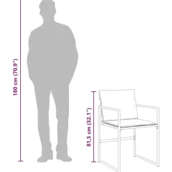 vidaXL - 5-delige inklapbaar Tuinset met kussens -Wit textileen - 110x107 cm