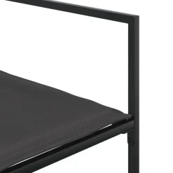 vidaXL - 9-delige inklapbaar Tuinset gris kussens -Zwart textileen - 220x107 cm