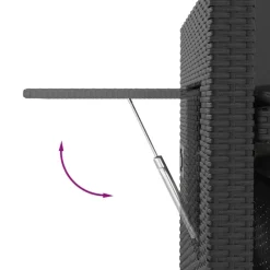 vidaXL - 2-delige Loungebanken Verstelbare met kussens - Zwart - 113x61x87 cm