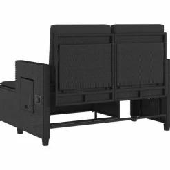 vidaXL - 2-delige Loungebanken Verstelbare met kussens - Zwart - 113x61x87 cm