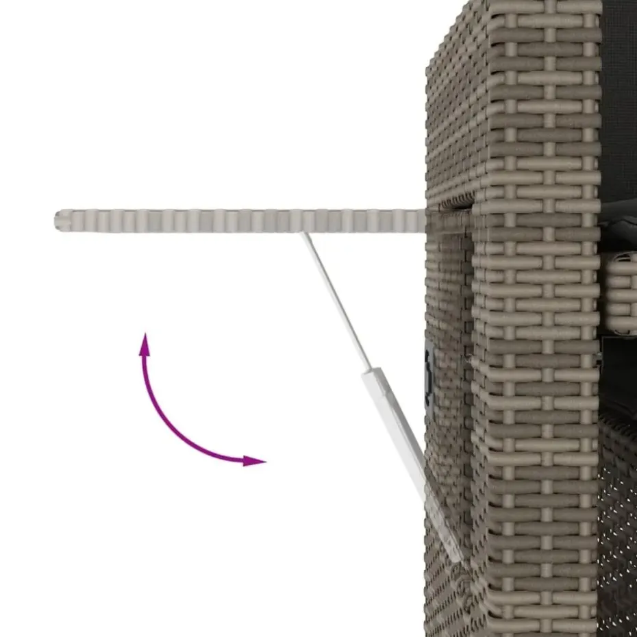 vidaXL - 2-delige Loungebanken Verstelbare met kussens - Grijs - 113x61x87 cm