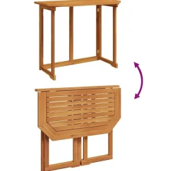 vidaXL - 3-delige tuin bistroset 5 persoonen - Massief acaciahout