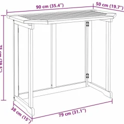 vidaXL - 3-delige tuin bistroset 5 persoonen - Massief acaciahout