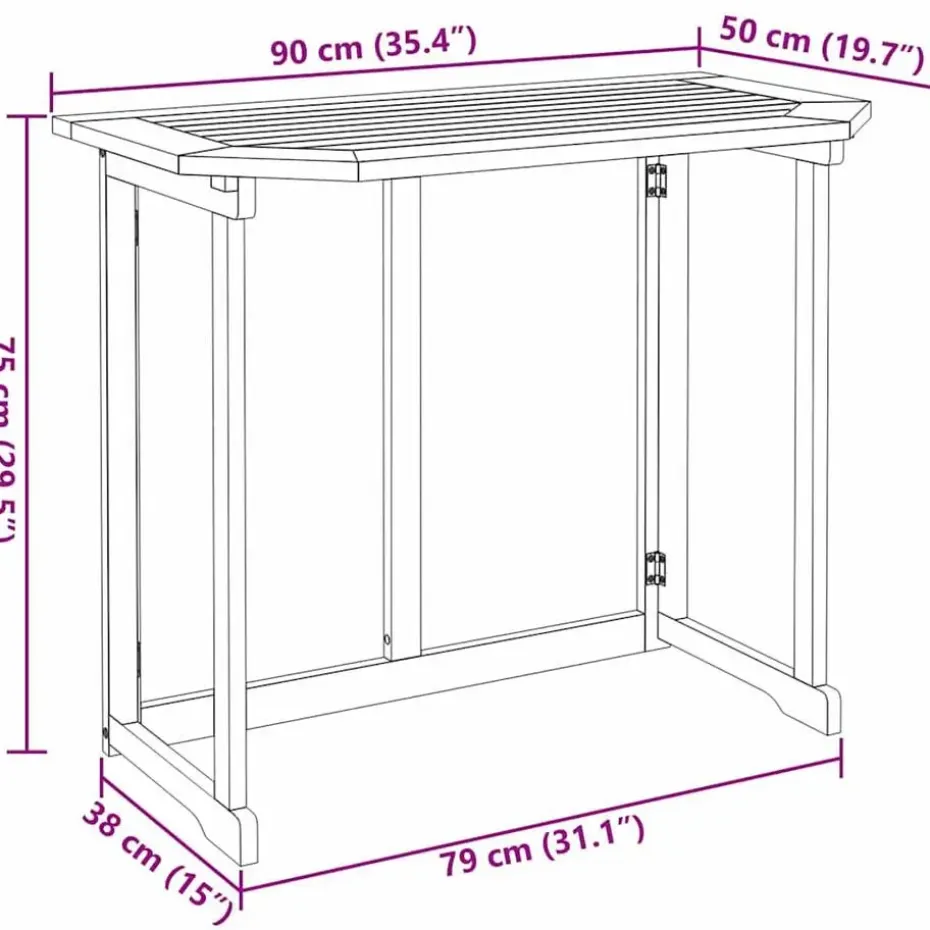 vidaXL - 3-delige tuin bistroset 5 persoonen - Massief acaciahout