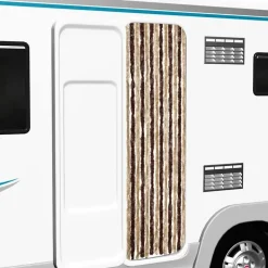 vidaXL - Deurgordijn - Bruin - Polypropyleen