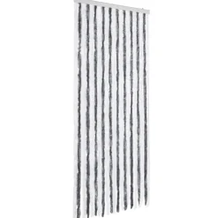 vidaXL - Deurgordijn - Grijs - Polypropyleen - 90 x 200 cm