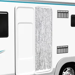 vidaXL - Deurgordijn - Grijs - Polypropyleen