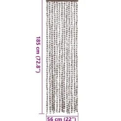 vidaXL - Deurgordijn - Taupe - Polypropyleen