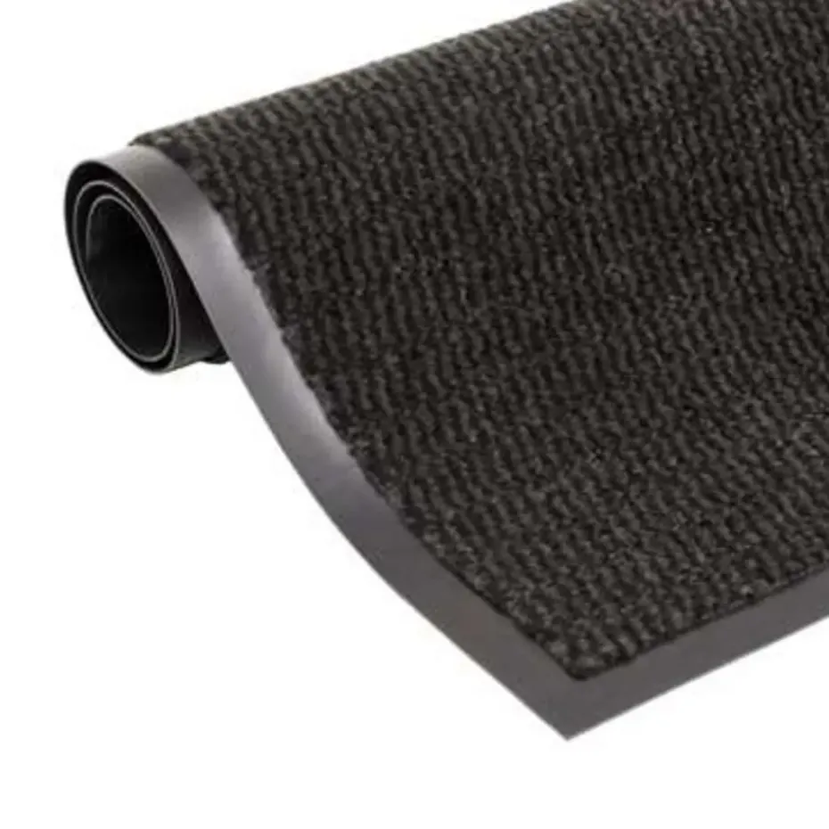 vidaXL - Deurmat - Zwart - Stof - 80 x 120 cm