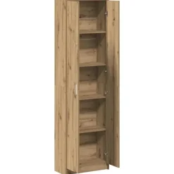 vidaXL - 2-deurs Kledingkast met planken - Hout - Artisan eiken - 55x25x189 cm