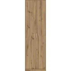 vidaXL - 2-deurs Kledingkast met planken - Hout - Artisan eiken - 55x25x189 cm