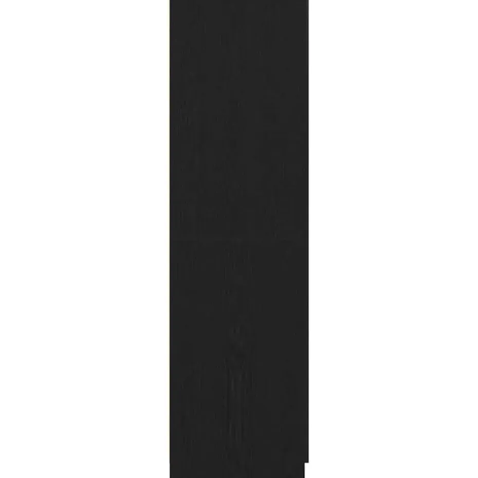 vidaXL - 2-deurs Kledingkast met 2 lades - Bewerkt hout - Zwart - 80x52x180 cm