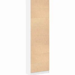 vidaXL - 2-deurs Kledingkast met planken - Bewerket hout - Wit - 55x25x189 cm