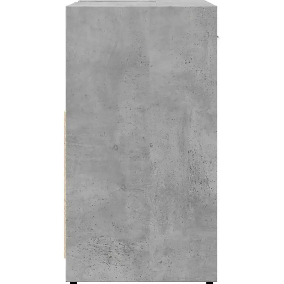 vidaXL - 2-deurs Wastafelonderkast - Betongrijs - Bewerkt hout - 60x33x60 cm