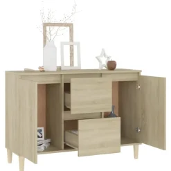 vidaXL - Dressoir - Bruin - Bewerkt hout