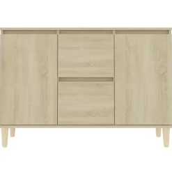vidaXL - Dressoir - Bruin - Bewerkt hout