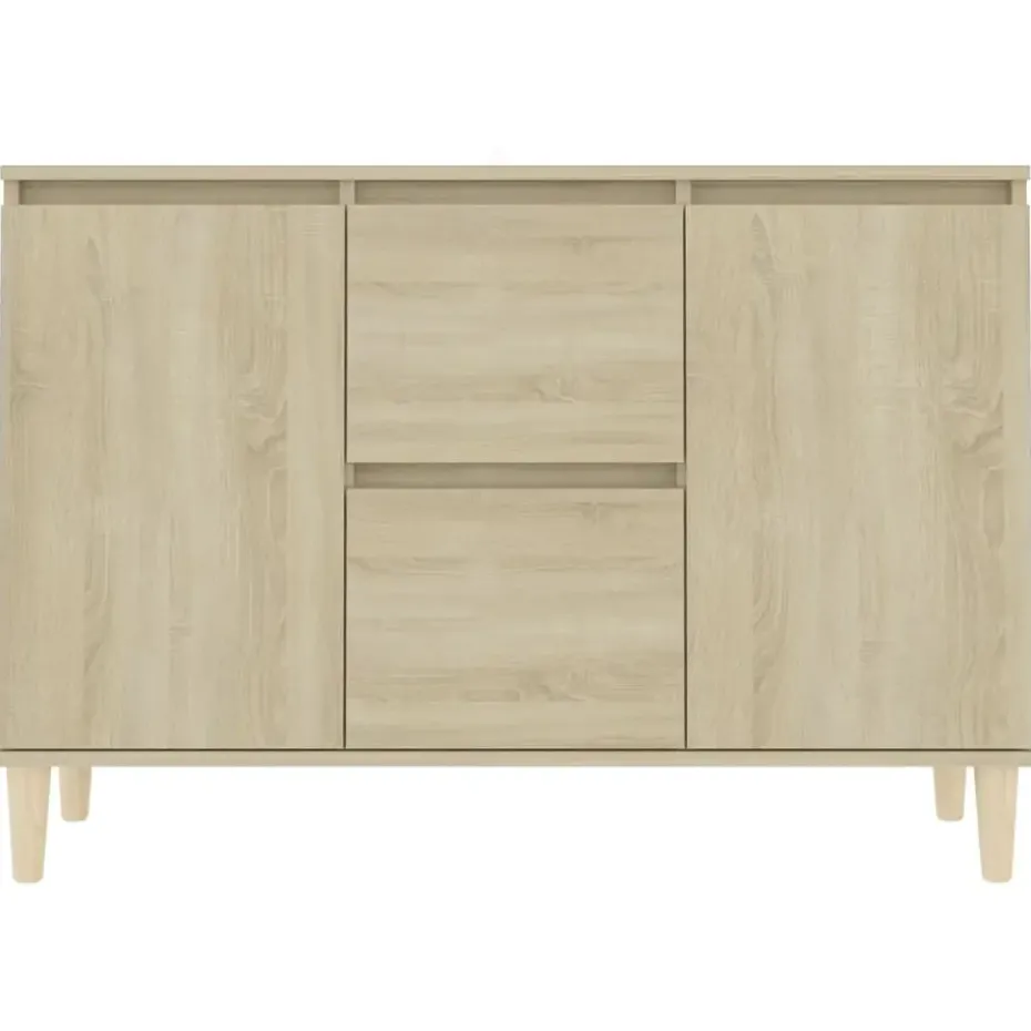 vidaXL - Dressoir - Bruin - Bewerkt hout