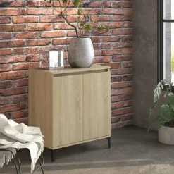 vidaXL - Dressoir - Bruin - Bewerkt hout