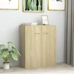 vidaXL - Dressoir - Bruin - Bewerkt hout