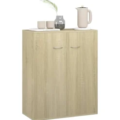 vidaXL - Dressoir - Bruin - Bewerkt hout