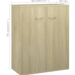 vidaXL - Dressoir - Bruin - Bewerkt hout