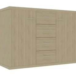 vidaXL - Dressoir - Bruin - Bewerkt hout