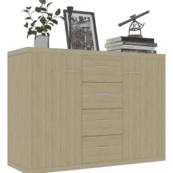 vidaXL - Dressoir - Bruin - Bewerkt hout