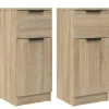 vidaXL - Dressoir - Bruin - Bewerkt hout - 2 stuks