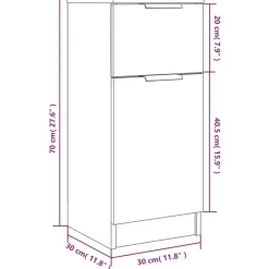 vidaXL - Dressoir - Bruin - Bewerkt hout - 2 stuks