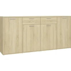 vidaXL - Dressoir - Bruin - Bewerkt hout