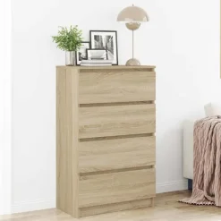 vidaXL - Dressoir - Bruin - Bewerkt hout