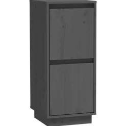 vidaXL - Dressoir - Grijs - Grenenhout - 2 stuks