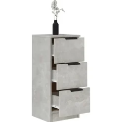 vidaXL - Dressoir - Grijs - Bewerkt hout - 2 stuks