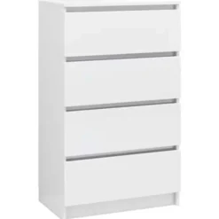 vidaXL - Dressoir - Wit - Bewerkt hout