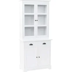 vidaXL - Dressoir - Wit - Grenenhout