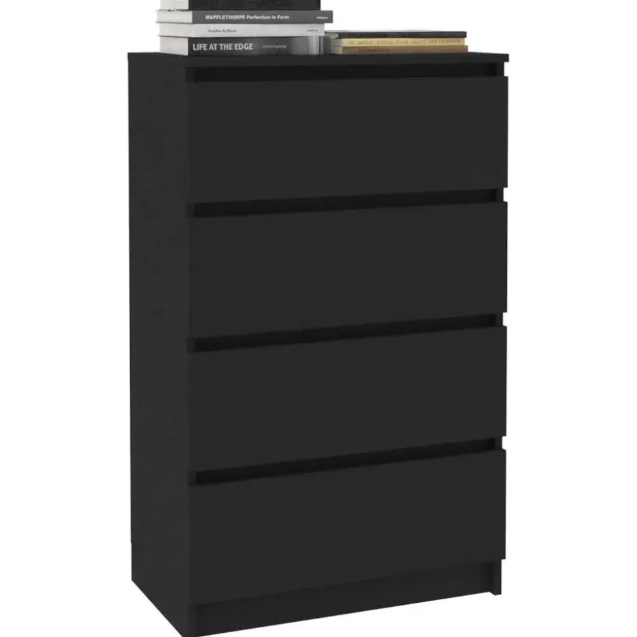 vidaXL - Dressoir - Zwart - Bewerkt hout