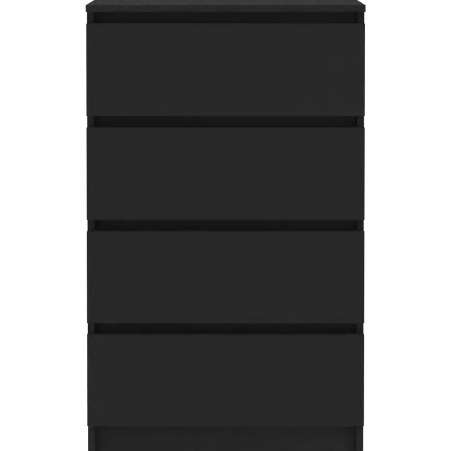 vidaXL - Dressoir - Zwart - Bewerkt hout