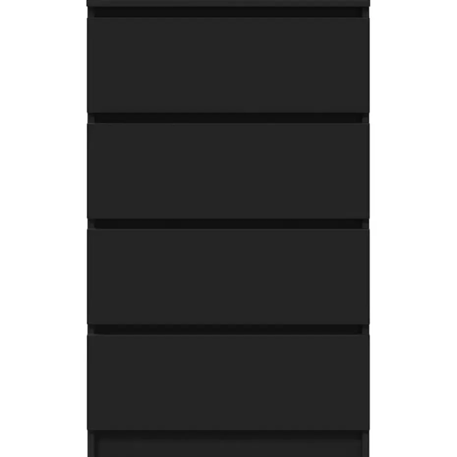 vidaXL - Dressoir - Zwart - Bewerkt hout