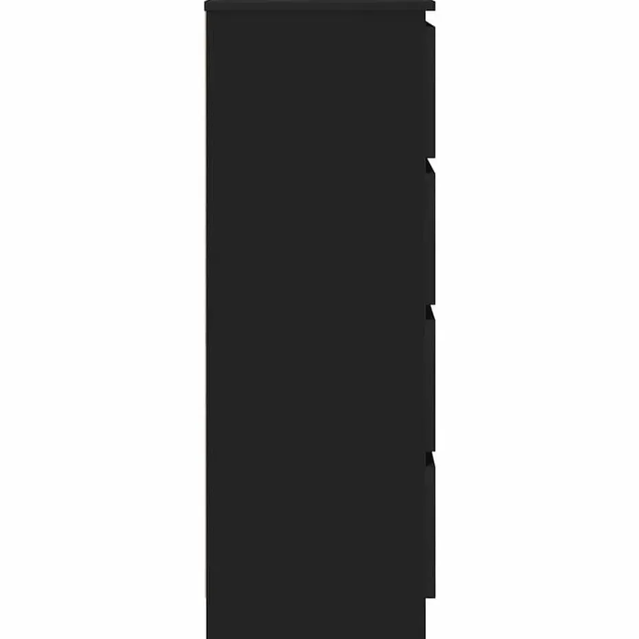 vidaXL - Dressoir - Zwart - Bewerkt hout