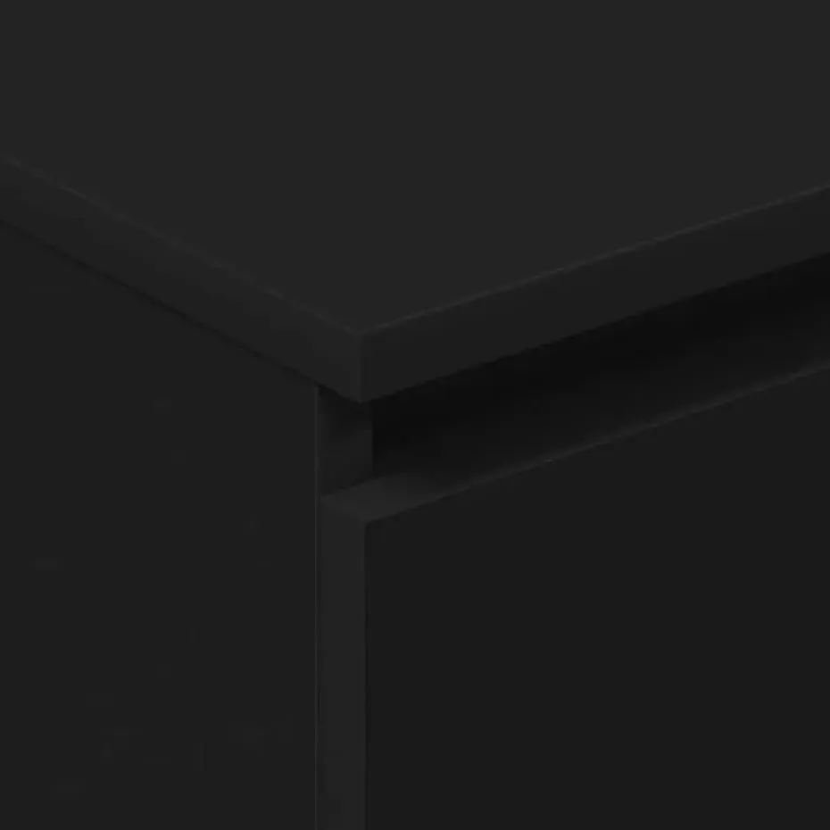 vidaXL - Dressoir - Zwart - Bewerkt hout