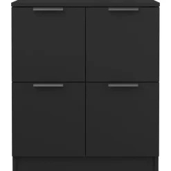 vidaXL - Dressoir - Zwart - Bewerkt hout - 2 stuks