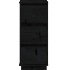 vidaXL - Dressoir - Zwart - Grenenhout - 2 stuks