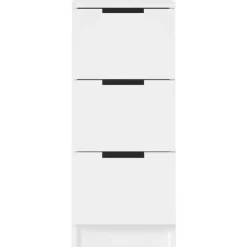 vidaXL - Dressoir met 3 lades - Wit - Bewerkt hout - 30x30x70 cm