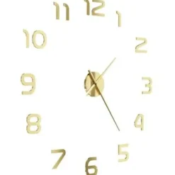 vidaXL - 3d-wandklok - Goud - Acryl
