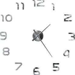 vidaXL - 3d-wandklok - Zilver - Acryl