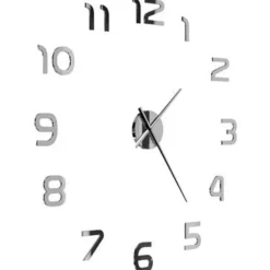 vidaXL - 3d-wandklok - Zilver - Acryl