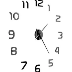 vidaXL - 3d-wandklok - Zwart - Acryl