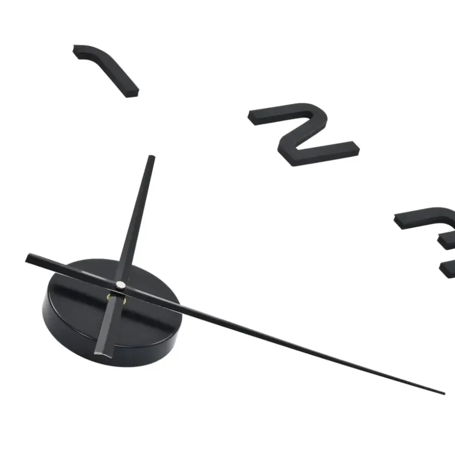 vidaXL - 3d-wandklok - Zwart - Acryl