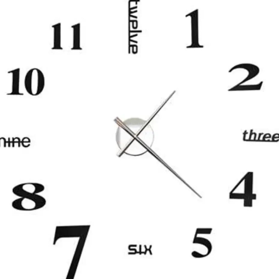 vidaXL - 3d-wandklok - Zwart - Acryl